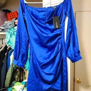 Fashion Nova Dress Navy Blue size medium New With Tags